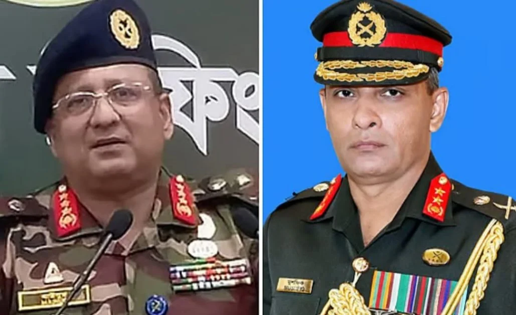 সেনা সদর দপ্তরে রদবদল: সিজিএস মাইনুর রহমান, পিএসও মীর মুশফিকুর রহমান