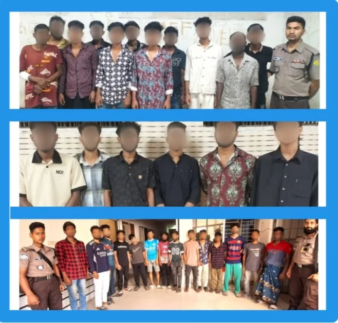 তেজগাঁও বিভাগের অভিযানে বিভিন্ন অপরাধে জড়িত ৬৮ জন গ্রে’ফতার