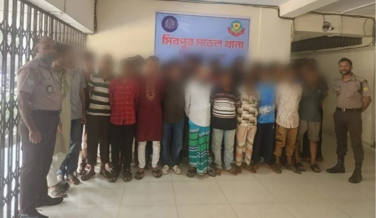মিরপুরে পুলিশের বিশেষ অভিযান: বিভিন্ন অপরাধে জড়িত ৪৩ জন গ্রেফতার