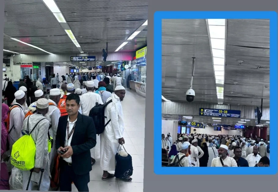 শাহজালাল বিমানবন্দরে হাজিদের লাগেজ পেতে ঘণ্টার পর ঘণ্টা অপেক্ষা: চরম ভোগান্তির অভিযোগ