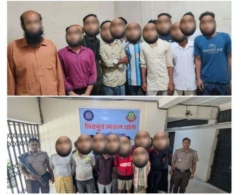 রাজধানীতে বিশেষ অভিযান: মিরপুর ও মুগদা থানার অভিযানে গ্রেফতার ৪২