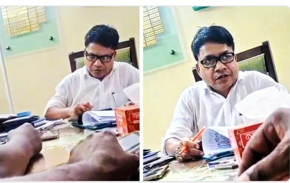 ক্যালকুলেটরে হিসাব কষে ১৫ শতাংশ কমিশন! পিআইওর ভিডিও ভাইরাল