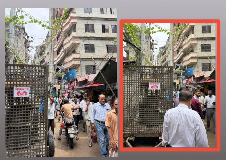 পুরান ঢাকায় সরু রাস্তায় ৩৩ হাজার ভোল্টের ট্রান্সফরমার, চরম ঝুঁকিতে সাধারণ মানুষ ও আইনজীবীরা